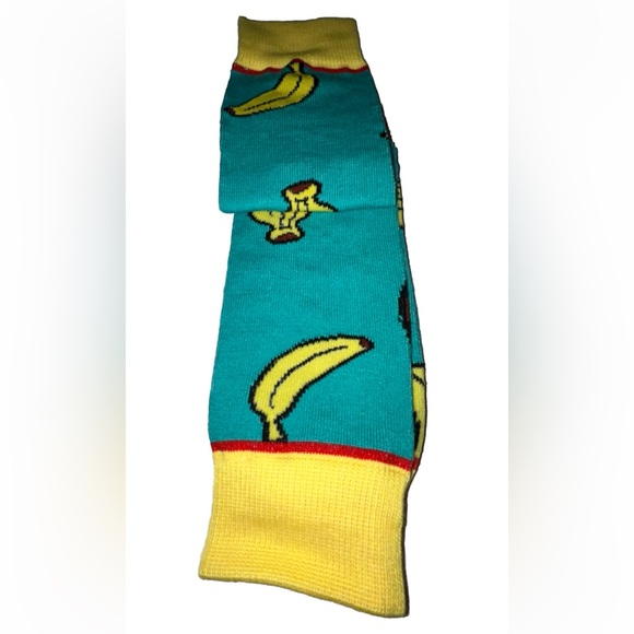 Donkey Kong Crew Socks 1 Pair Men 8-12 Green Yellow w Bananas & DK Face Nintendo - Picture 7 of 12